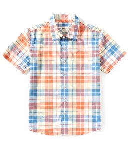 �}�[���b�g �����Y �g�b�v�X �V���c Marmot Air Exchange SolarShield Novelty Plaid Short Sleeve Woven Shirt Pomelo Medium Orange �I�����W