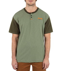 n[[ Y gbvX Vc TVc  W[W[ Hurley Merchant Short-Sleeve Color Block Slub Jersey T-Shirt Army A[~[