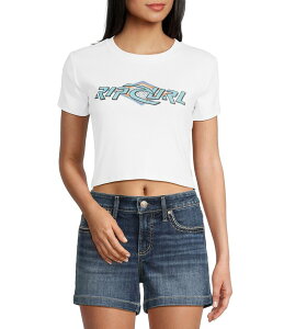 bvJ[ fB[X gbvX Vc TVc Rip Curl Archive Baby Short Sleeve T-Shirt Optical White zCg