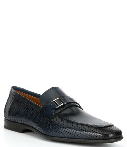 yz }Oi[j Y Xb|E[t@[ V[Y Men's Salas Bit Buckle Leather Loafers Navy