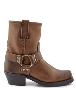 �t���C ���f�B�[�X �V���[�Y �u�[�c�E���C���u�[�c ���U�[ Frye Harness Leather 8R Leather Square Toe Moto Boots Smoke �X���[�N