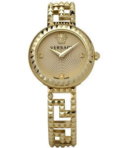 FT[` fB[X ANZT[ uXbgEoOEANbg TVc Versace Women's Greca Goddess Quartz Analog Gold Stainless Steel Bracelet Watch Gold/Black ubN