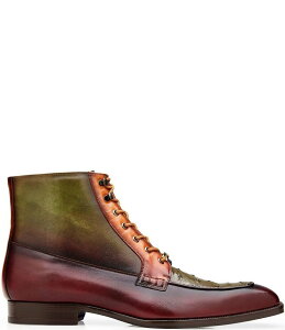 �x�����F�f�[�� �����Y �V���[�Y �u�[�c�E���C���u�[�c �J���[�u���b�N �u�[�c Belvedere Men's Greco Colorblock Boots Burgundy/Olive/Brandy �o�[�K���f�B