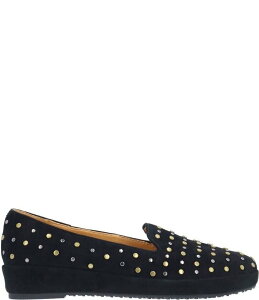 [hs[h fB[X V[Y Xb|E[t@[ XG[h [t@[ L'amour Des Pieds Cailene Kid Suede Studded Loafers Black ubN