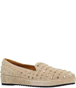 [hs[h fB[X V[Y Xb|E[t@[ XG[h [t@[ L'amour Des Pieds Cailene Kid Suede Studded Loafers Taupe g[v