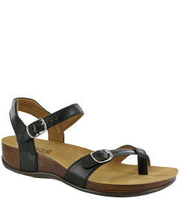 �T�X ���f�B�[�X �V���[�Y �T���_�� ���U�[ SAS Pampa Leather Sandals Black �u���b�N