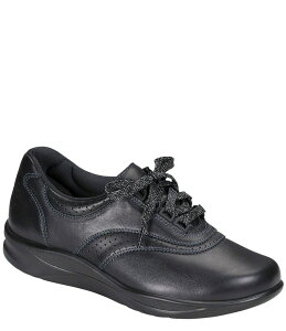�T�X ���f�B�[�X �V���[�Y �X�j�[�J�[ ���[�X SAS Walk Easy Lace-Up Sneakers Black �u���b�N