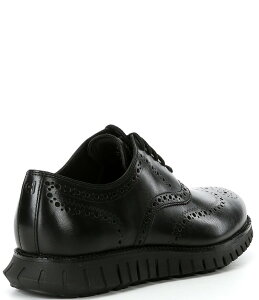 R[n[ Y V[Y hXV[Y U[ Black/Black Cole Haan Men's ZEROGRAND Remastered Wingtip Leather Oxfords