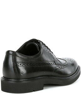GR[ Y V[Y hXV[Y U[ Black ECCO Men's Metropole London Leather Wingtip Brogue Detail Oxfords