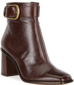 �A���g�j�I �����[�j ���f�B�[�X �V���[�Y �u�[�c�E���C���u�[�c ���U�[ Antonio Melani Velma Leather Buckle Dress Booties Ground Coffee �R�[�q�[