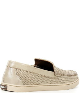 �W���j�[ �I�[ �����Y �V���[�Y �X���b�|���E���[�t�@�[ ���U�[ ���[�t�@�[ Johnnie-O Men's La Jolla Woven Leather Venetian Loafers Taupe �g�[�v