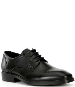 GR[ Y V[Y hXV[Y Black ECCO Men's Milan Plain Toe Lace-Up Oxfords