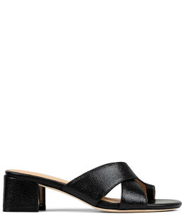 hihvl[ fB[X V[Y T_ g[ U[ Donald Pliner Kenna Metallic Leather Toe Loop Dress Slip On Sandals Black ubN