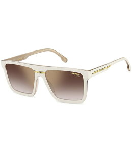 【送料無料】 カレーナ レディース サングラス・アイウェア アクセサリー Unisex Victory C 03/S 58mm Rectangle Sunglasses Gold Ivory