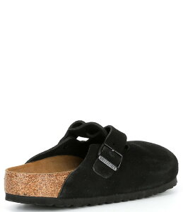 rPVgbN Y V[Y Xb|E[t@[ XG[h Birkenstock Men's Boston Suede Slip On Soft Footbed Clogs Black ubN