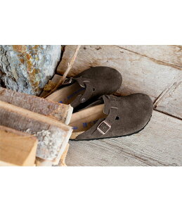 rPVgbN Y V[Y Xb|E[t@[ XG[h Birkenstock Men's Boston Suede Slip On Soft Footbed Clogs Mocha J