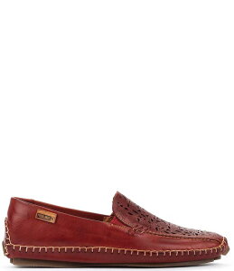 sR[mX fB[X V[Y pvX JbgAEg t[ U[ t[ Pikolinos Jerez Floral Leather Cut-Out Detail Slip-On Moccasins Sandia Brandy
