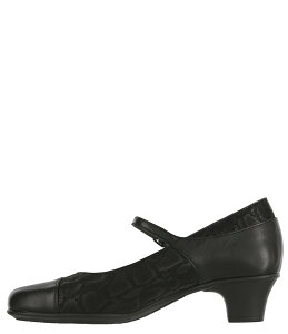 �T�X ���f�B�[�X �V���[�Y �p���v�X ���U�[ �q�[�� SAS Isabel Leather Kitten Heel Mary Jane Pumps Black Snake �u���b�N