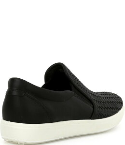 GR[ fB[X V[Y Xj[J[ U[ ECCO Soft 7 Woven Leather Slip-On II Sneakers Black ubN