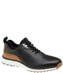 �W�����X�g���A���h�}�[�t�B�[ �����Y �V���[�Y �X�j�[�J�[ ���U�[ Johnston & Murphy Men's H1-Luxe Hybrid XC4 Waterproof Perforated Leather Golf Sneakers Black �u���b�N