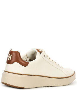 �R�[���n�[�� �����Y �V���[�Y �h���X�V���[�Y �X�j�[�J�[ ���U�[ Cole Haan Men's GrandPro Topspin Leather Sneakers Ivory/New Caramel/Ancient Scroll �A�C�{���[