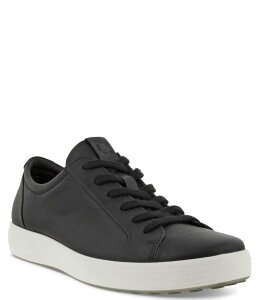 yz GR[ Y hXV[Y V[Y Men's Soft 7 City Leather Lace Up Sneakers Black