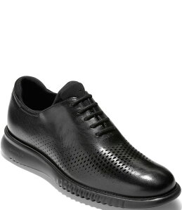 �R�[���n�[�� �����Y �V���[�Y �h���X�V���[�Y �I�b�N�X�t�H�[�h ���U�[ Cole Haan Men's 2.ZEROGRAND Perforated Leather Laser Cut Oxfords Black/Black �u���b�N