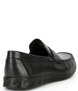 GR[ Y V[Y Xb|E[t@[ U[ Black ECCO Men's Lite Leather Moc Penny Loafers