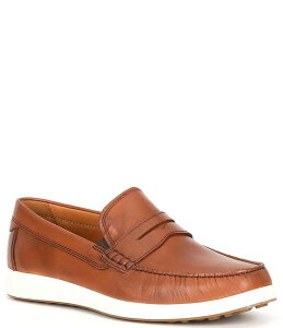 GR[ Y V[Y Xb|E[t@[ U[ Cognac ECCO Men's Lite Leather Moc Penny Loafers