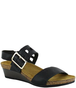 �i�I�g ���f�B�[�X �V���[�Y �T���_�� Naot Dynasty Wedge Slingback Sandal Jet Black �u���b�N