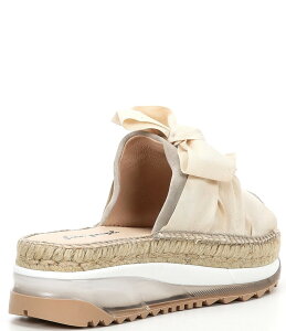 t[s[v fB[X V[Y Xb|E[t@[ U[ Free People Chapmin Suede Bow Espadrille Platform Wedge Slide Sandals Ivory