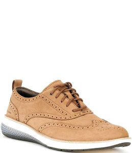 R[n[ Y V[Y hXV[Y EBO`bv IbNXtH[h u[O Cole Haan Men's OriginalGrand Energyweave Nubuck Wingtip Brogue Detail Oxfords Golden Toffee/China Blue/Ivory AC{[