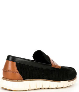 yz R[n[ Y Xb|E[t@[ V[Y Men's ZEROGRAND Remastered Stitchlite Penny Loafers Black/British Tan/Ivory