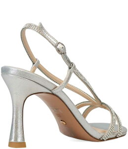 �y�����[�_ ���f�B�[�X �V���[�Y �T���_�� �g�[�� �X�G�[�h Pelle Moda Bracen Metallic Suede Rhinestone Dress Sandals Silver �V���o�[