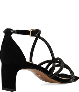y[_ fB[X V[Y T_ TVc XG[h Pelle Moda Teena Kid Suede Strappy Dress Sandals Black ubN