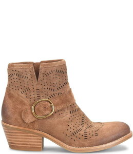 \tg fB[X V[Y u[cECu[c XG[h u[c Sofft Adriana Perforated Suede Booties Havana Brown uE