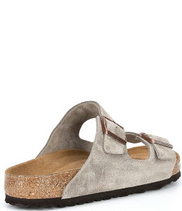 rPVgbN Y V[Y T_ XG[h Birkenstock Men's Arizona Soft Footbed Suede Double Banded Slide Sandals Taupe g[v