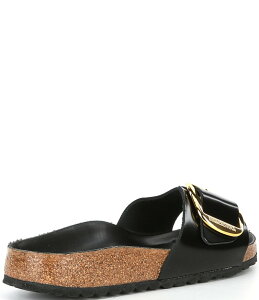 �r���P���V���g�b�N ���f�B�[�X �V���[�Y �p���v�X �T���_�� Birkenstock Women's Madrid Big Buckle High Shine Slide Sandals Black �u���b�N
