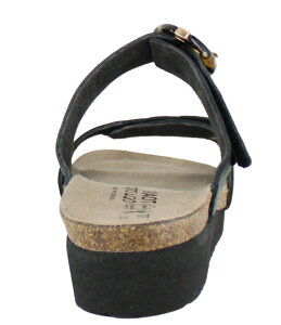 �i�I�g ���f�B�[�X �V���[�Y �T���_�� Naot Anabel Wedge Sandala Soft Black �u���b�N