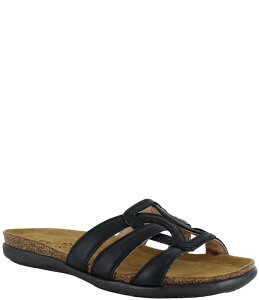 iIg fB[X V[Y pvX T_ Naot Liv Banded Slip On Sandals Jet Black ubN