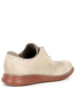 yz R[n[ Y hXV[Y V[Y Men's 2.ZEROGRAND Perforated Nubuck Laser Wingtip Oxfords Light Sesame/Irish Coffee/Dark Cuoio