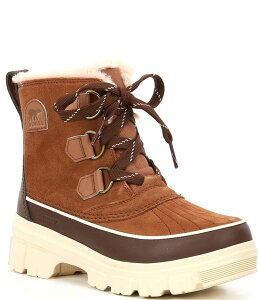 �\���� ���f�B�[�X �V���[�Y �u�[�c�E���C���u�[�c �X�G�[�h �u�[�c Sorel Tivoli V Waterproof Suede Cold Weather Booties Velvet Tan/Tobacco �^��