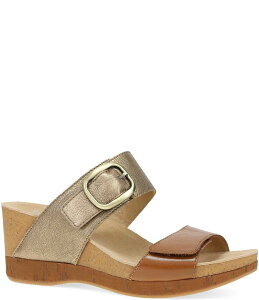 �_���X�R ���f�B�[�X �V���[�Y �T���_�� ���U�[ Dansko Shannon Leather Slide Sandals Gold/Tan �^��