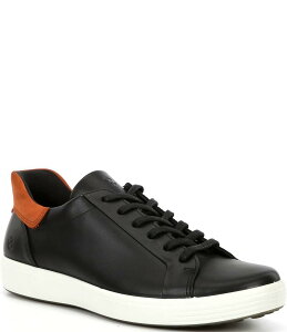 �G�R�[ �����Y �V���[�Y �X�j�[�J�[ ECCO Men's Soft 7 Step-In Sneakers Black/Cognac �u���b�N