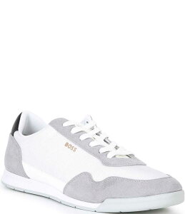 q[S{X Y V[Y hXV[Y Xj[J[ XG[h Hugo Boss Men's Titanium Suede Sneakers White zCg