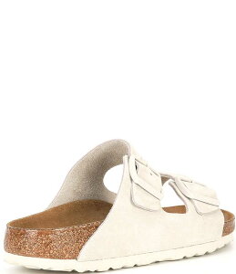 rPVgbN fB[X V[Y pvX T_ xxbg XG[h Birkenstock Women's Arizona Soft Footbed Velvet Suede Slide Sandals Antique White zCg
