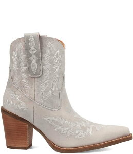 �f�B���S ���f�B�[�X �V���[�Y �u�[�c�E���C���u�[�c ���U�[ Dingo Rocky Top Leather Western Stitch Booties White �z���C�g