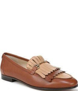 TGf} fB[X V[Y Xb|E[t@[ U[ [t@[ tW Sam Edelman Liz Leather Fringe Detail Bit Buckle Loafers Rich Cognac/French Sand Th