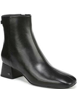 �T���G�f���}�� ���f�B�[�X �V���[�Y �q�[�� �u�[�c ���U�[ Sam Edelman Paige Leather Square Toe Dress Booties Black �u���b�N