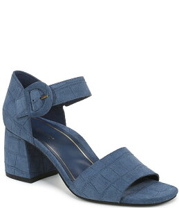 oCIjbN fB[X V[Y T_ XG[h Vionic Chardonnay Croco Embossed Suede Dress Sandals Dark Denim fj